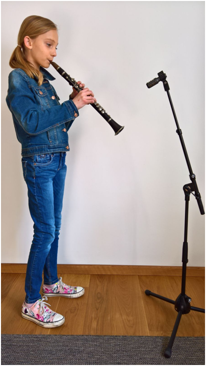 [Translate to Nederlands:] Example 1: Dynamic cardioid microphone (Audio-Technica AE 2300) on a short stand